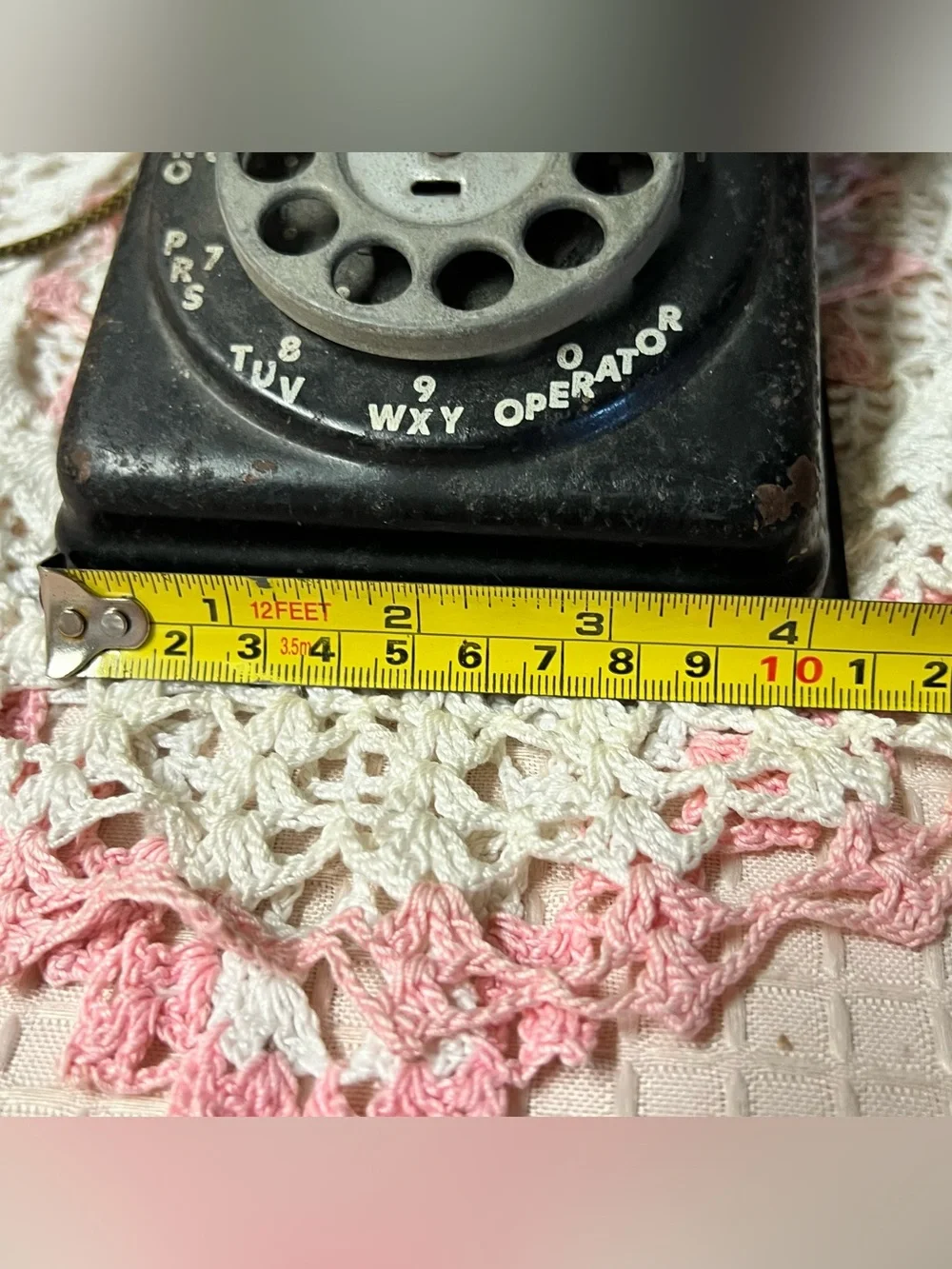 Vintage 1940s Steel Stamping Co. Black Metal Toy Rotary Telephone – Rare